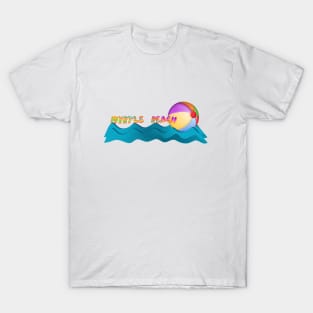 Myrtle Beach SC Waves with Beach Ball T-Shirt